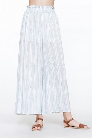STRIPE LONG WIDE PANTS